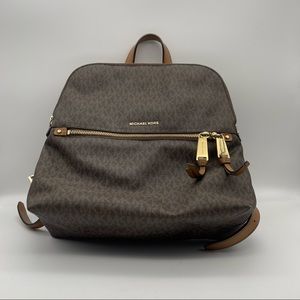 Micheal Kors Rhea Zip Slim Medium Logo Backpack Purse